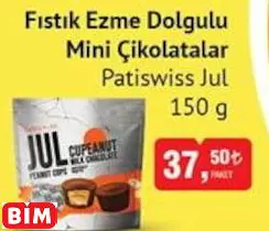 PATİSWİSS JUL FISTIK EZME DOLGULU MİNİ ÇİKOLATALAR
